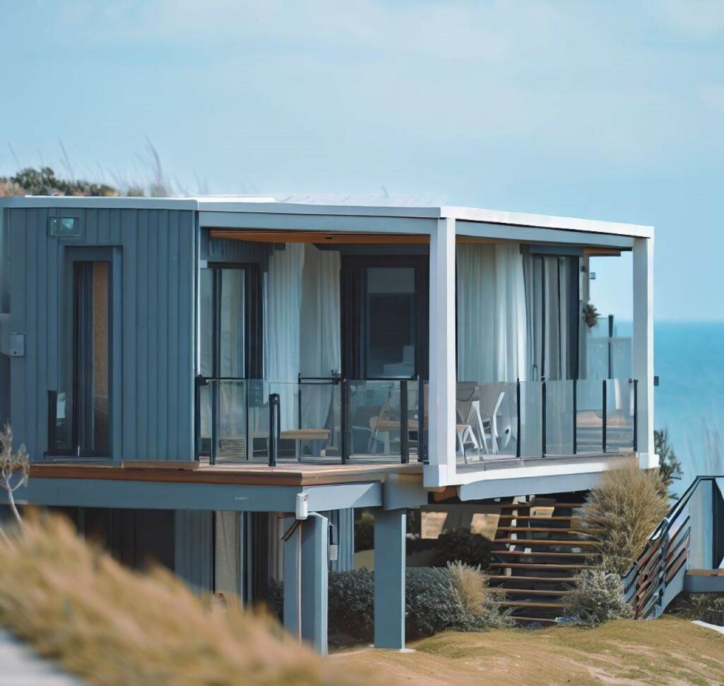 Casa prefabricada diseñada específicamente para el ambiente costero y de playa